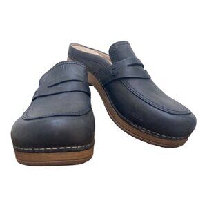 Dansko New Women's Bel Mule Clog Black Leather size 38